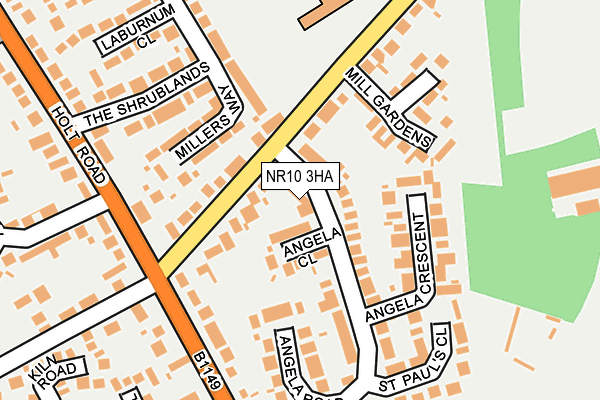 NR10 3HA map - OS OpenMap – Local (Ordnance Survey)