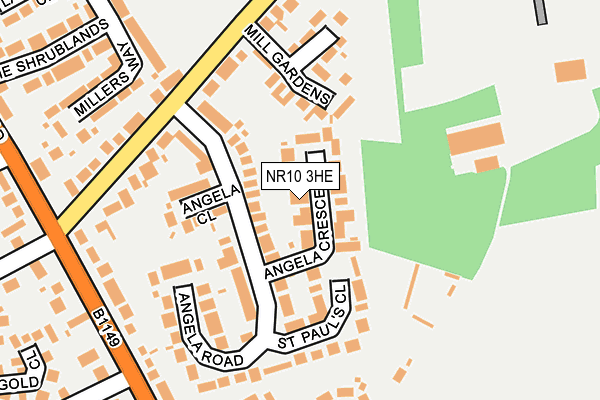 NR10 3HE map - OS OpenMap – Local (Ordnance Survey)