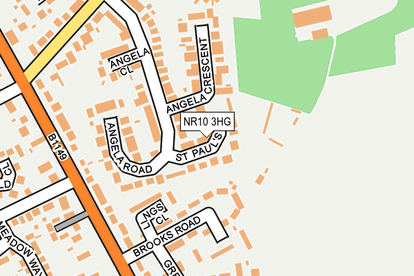 NR10 3HG map - OS OpenMap – Local (Ordnance Survey)