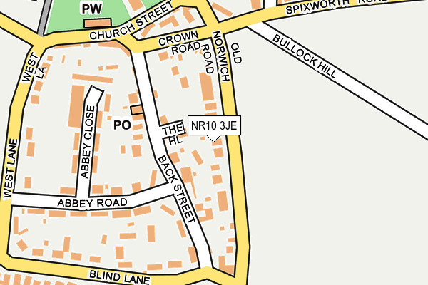 NR10 3JE map - OS OpenMap – Local (Ordnance Survey)