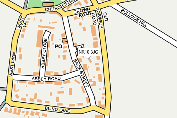 NR10 3JG map - OS OpenMap – Local (Ordnance Survey)