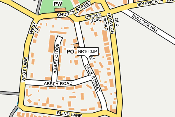 NR10 3JP map - OS OpenMap – Local (Ordnance Survey)