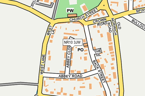 NR10 3JW map - OS OpenMap – Local (Ordnance Survey)