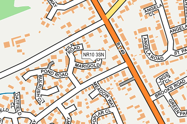 NR10 3SN map - OS OpenMap – Local (Ordnance Survey)