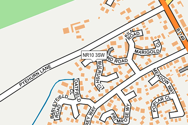 NR10 3SW map - OS OpenMap – Local (Ordnance Survey)