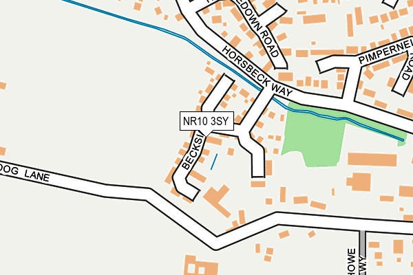 NR10 3SY map - OS OpenMap – Local (Ordnance Survey)