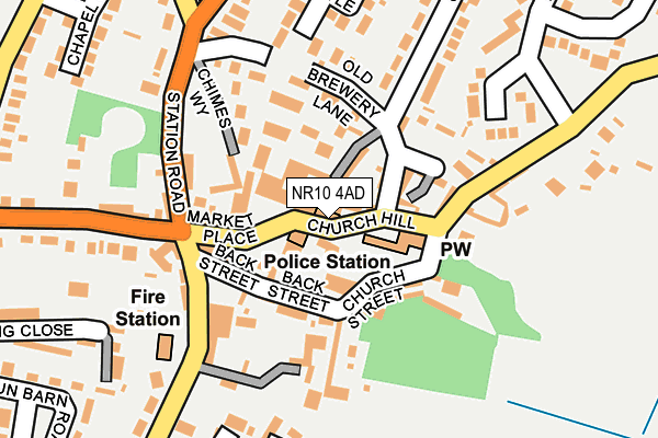NR10 4AD map - OS OpenMap – Local (Ordnance Survey)