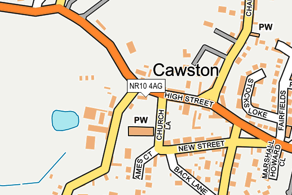 NR10 4AG map - OS OpenMap – Local (Ordnance Survey)