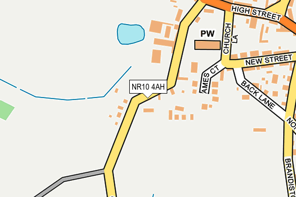 NR10 4AH map - OS OpenMap – Local (Ordnance Survey)