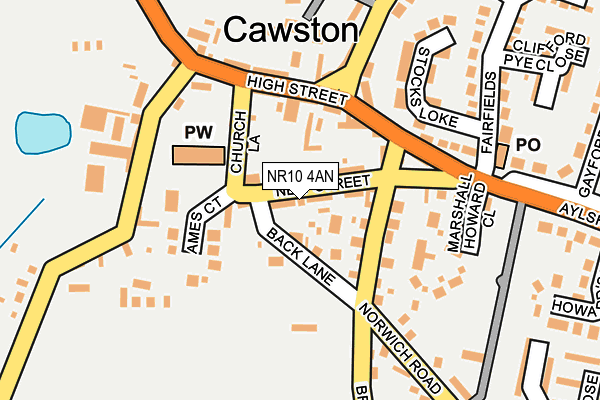 NR10 4AN map - OS OpenMap – Local (Ordnance Survey)