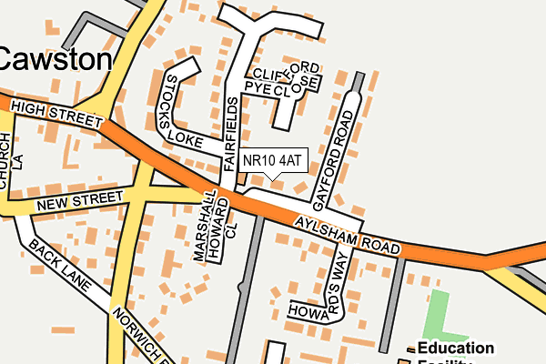 NR10 4AT map - OS OpenMap – Local (Ordnance Survey)