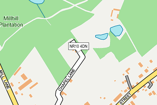 NR10 4DN map - OS OpenMap – Local (Ordnance Survey)