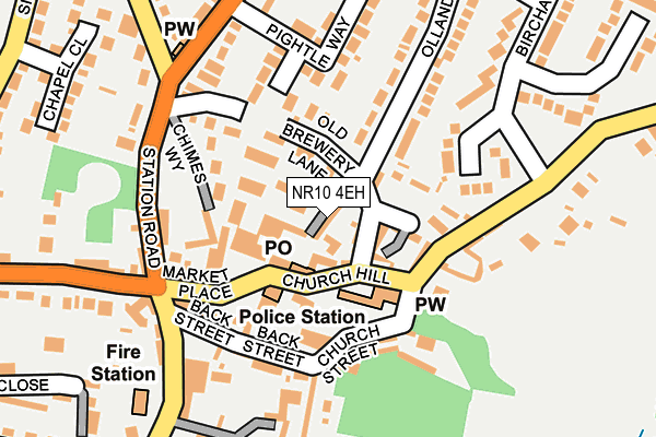 NR10 4EH map - OS OpenMap – Local (Ordnance Survey)