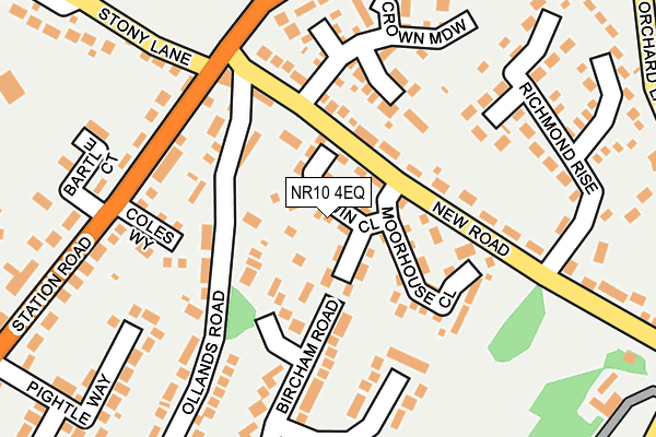 NR10 4EQ map - OS OpenMap – Local (Ordnance Survey)