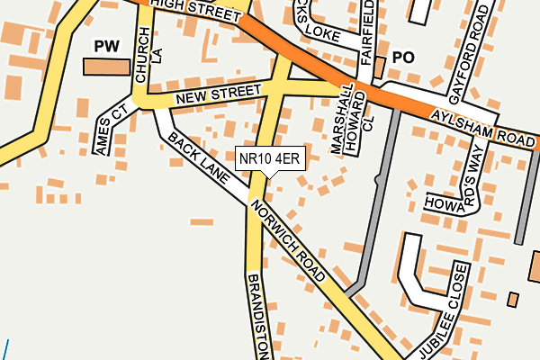 NR10 4ER map - OS OpenMap – Local (Ordnance Survey)