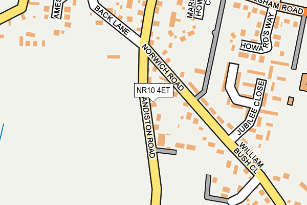 NR10 4ET map - OS OpenMap – Local (Ordnance Survey)