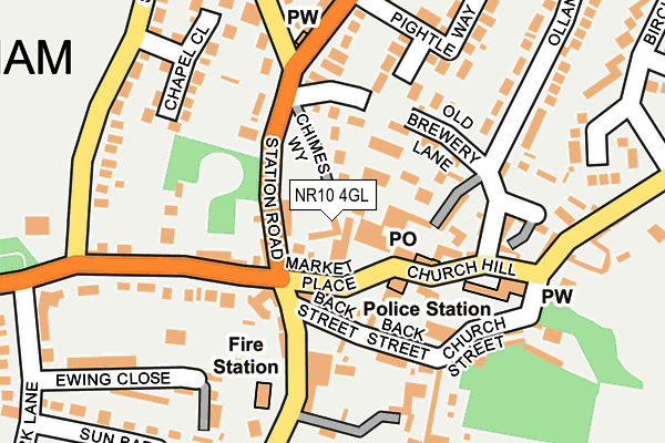 NR10 4GL map - OS OpenMap – Local (Ordnance Survey)