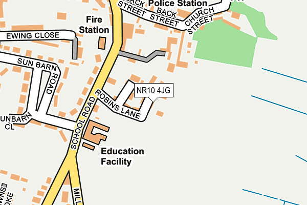 NR10 4JG map - OS OpenMap – Local (Ordnance Survey)