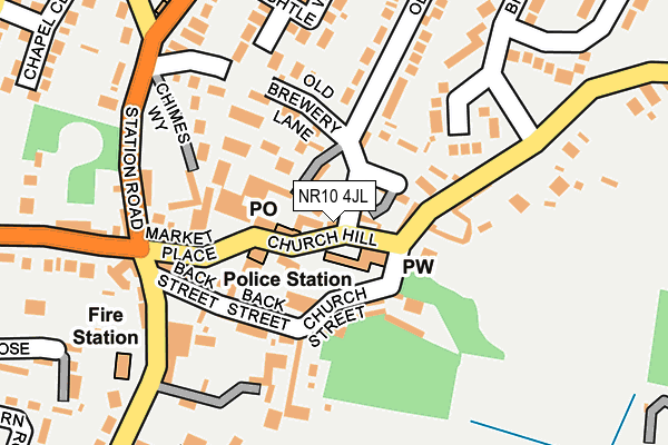 NR10 4JL map - OS OpenMap – Local (Ordnance Survey)