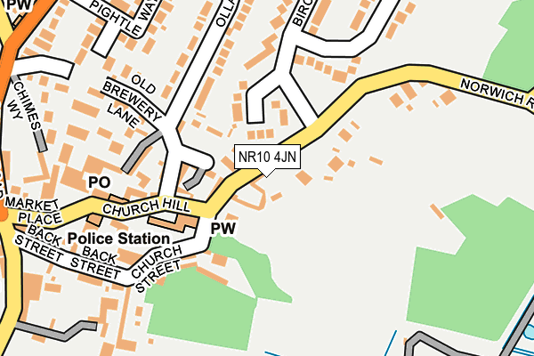 NR10 4JN map - OS OpenMap – Local (Ordnance Survey)