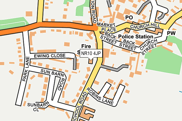 NR10 4JP map - OS OpenMap – Local (Ordnance Survey)
