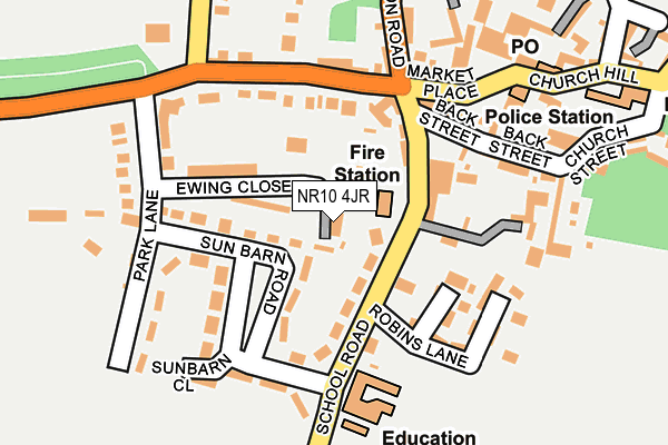 NR10 4JR map - OS OpenMap – Local (Ordnance Survey)