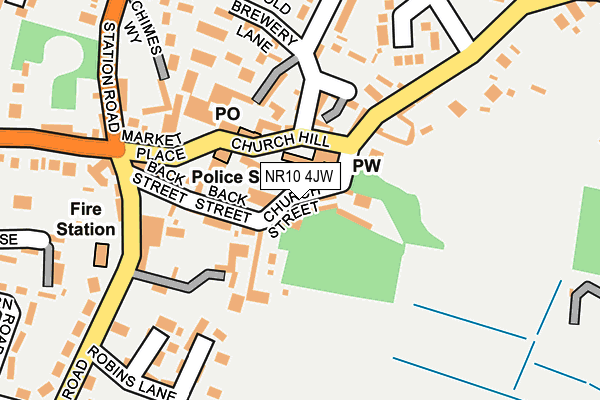 NR10 4JW map - OS OpenMap – Local (Ordnance Survey)