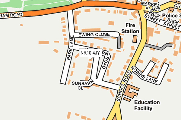 NR10 4JY map - OS OpenMap – Local (Ordnance Survey)