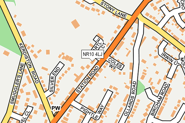NR10 4LJ map - OS OpenMap – Local (Ordnance Survey)