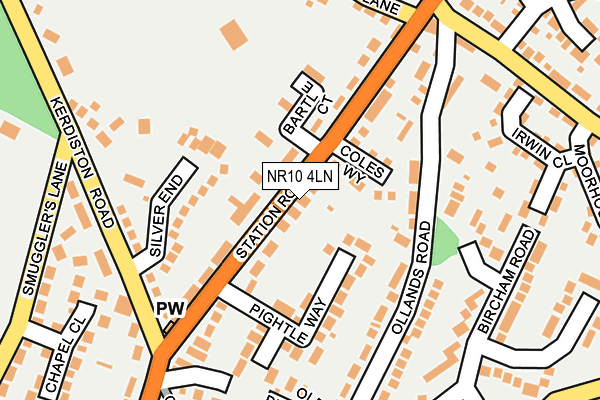 NR10 4LN map - OS OpenMap – Local (Ordnance Survey)