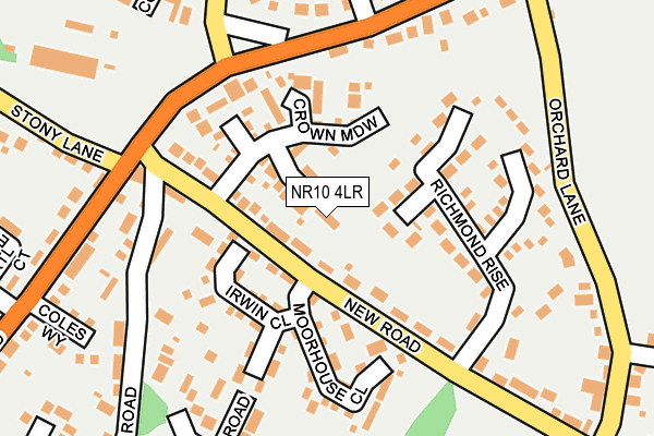 NR10 4LR map - OS OpenMap – Local (Ordnance Survey)