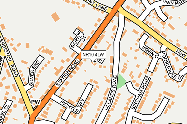 NR10 4LW map - OS OpenMap – Local (Ordnance Survey)