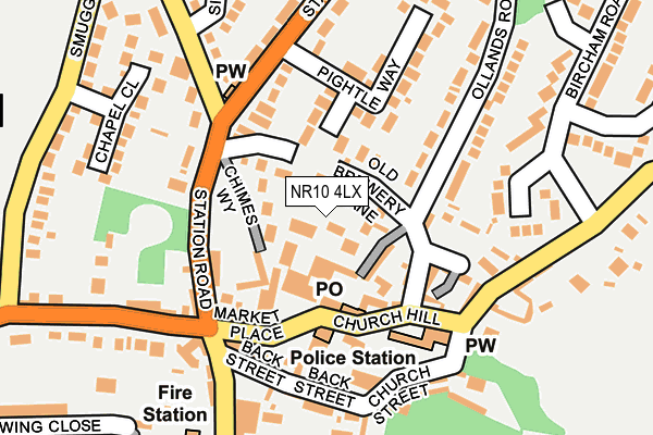 NR10 4LX map - OS OpenMap – Local (Ordnance Survey)