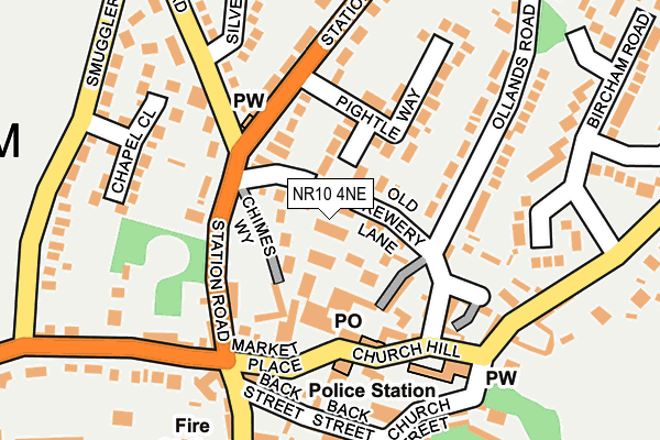 NR10 4NE map - OS OpenMap – Local (Ordnance Survey)