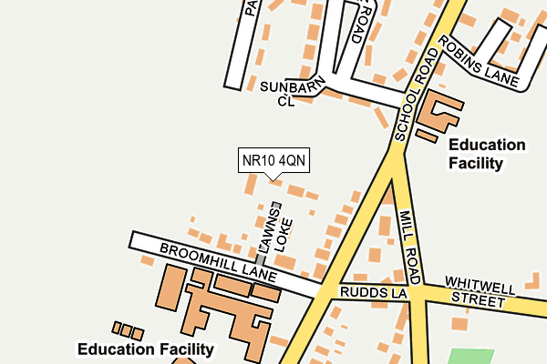 NR10 4QN map - OS OpenMap – Local (Ordnance Survey)