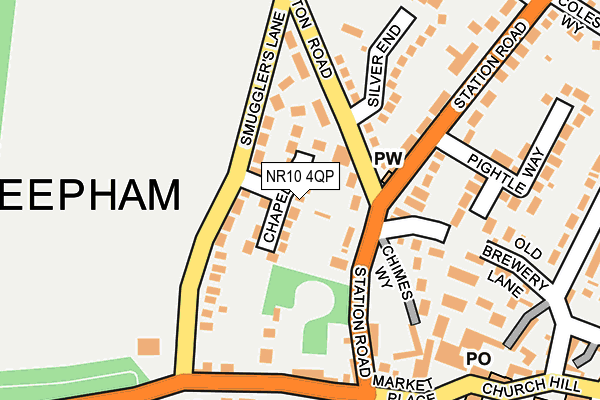 NR10 4QP map - OS OpenMap – Local (Ordnance Survey)