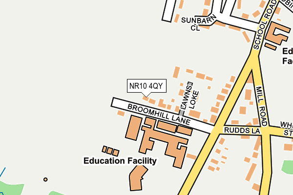 NR10 4QY map - OS OpenMap – Local (Ordnance Survey)