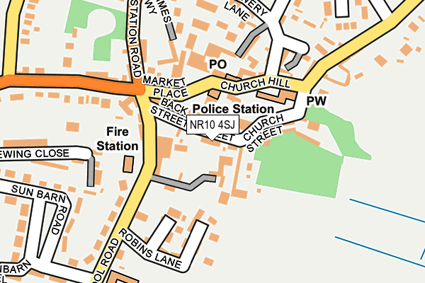 NR10 4SJ map - OS OpenMap – Local (Ordnance Survey)