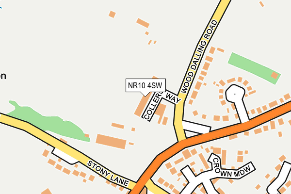 NR10 4SW map - OS OpenMap – Local (Ordnance Survey)