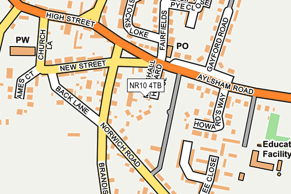NR10 4TB map - OS OpenMap – Local (Ordnance Survey)