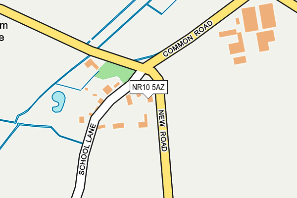 NR10 5AZ map - OS OpenMap – Local (Ordnance Survey)