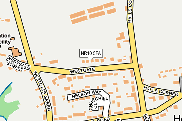 NR10 5FA map - OS OpenMap – Local (Ordnance Survey)