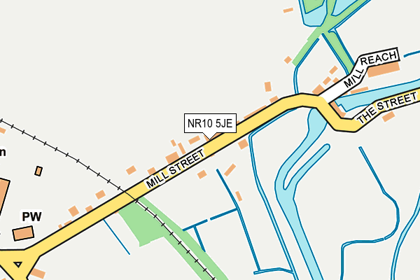 NR10 5JE map - OS OpenMap – Local (Ordnance Survey)