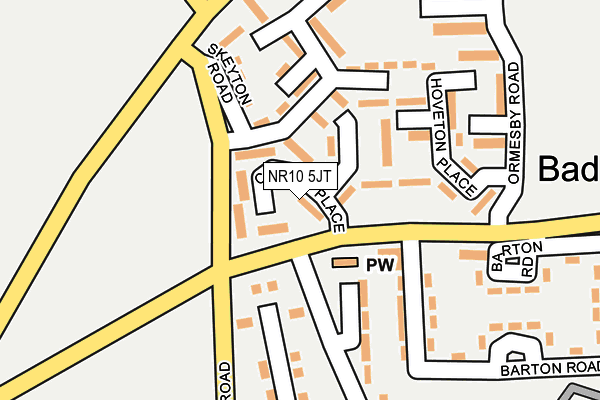 NR10 5JT map - OS OpenMap – Local (Ordnance Survey)
