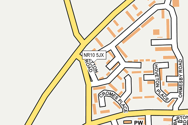 NR10 5JX map - OS OpenMap – Local (Ordnance Survey)