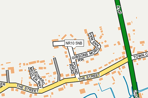 NR10 5NB map - OS OpenMap – Local (Ordnance Survey)