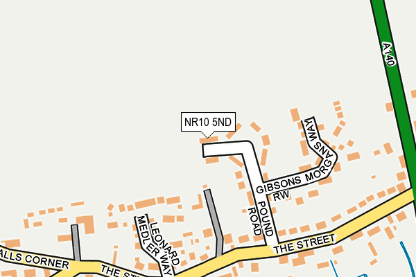 NR10 5ND map - OS OpenMap – Local (Ordnance Survey)