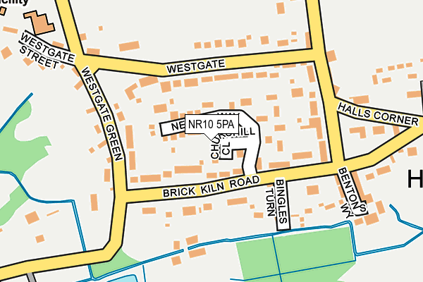 NR10 5PA map - OS OpenMap – Local (Ordnance Survey)