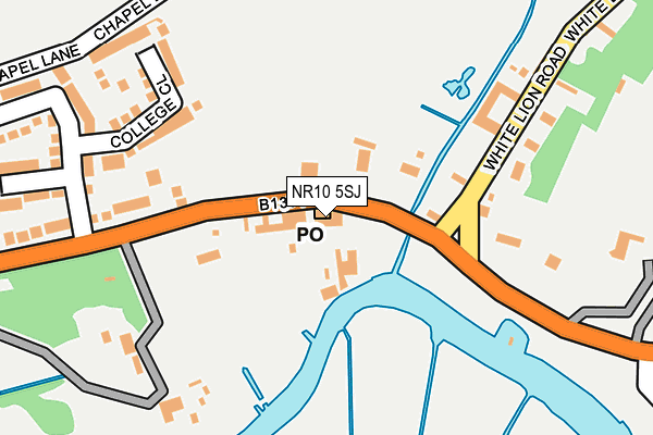 NR10 5SJ map - OS OpenMap – Local (Ordnance Survey)