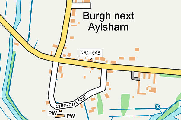 NR11 6AB map - OS OpenMap – Local (Ordnance Survey)